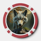 „Alpha-Wolf – König der Wildnis“ Pokerchips (Rückseite)