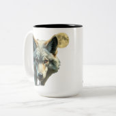 „Alpha-Wolf – König der Wildnis“ Zweifarbige Tasse (Vorderseite Links)