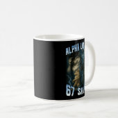 Alpha Wolf Loading 67 Percent Savage Funny Wolves  Kaffeetasse (VorderseiteRechts)