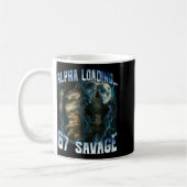 Alpha Wolf Loading 67 Percent Savage Funny Wolves  Kaffeetasse (Links)