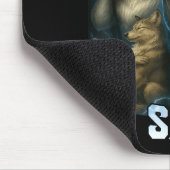 Alpha Wolf Loading 67 Percent Savage Funny Wolves  Mousepad (Ecke)