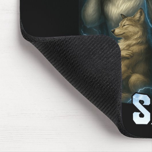 Alpha Wolf Loading 67 Percent Savage Funny Wolves Mousepad (Ecke)