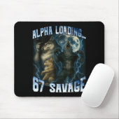 Alpha Wolf Loading 67 Percent Savage Funny Wolves  Mousepad (Mit Mouse)
