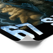 Alpha Wolf Loading 67 Percent Savage Funny Wolves Poster (Ecke)