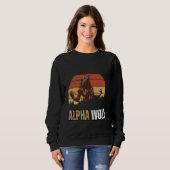 Alpha Wolf Meme Strong und Confident Alpha Work Ou Sweatshirt (Vorne ganz)