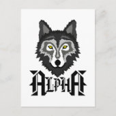 Alpha Wolf Postkarte (Vorderseite)