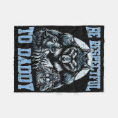 Alpha Wolf sei respektvoll gegenüber Daddy Funny M Fleecedecke (Vorderseite (Horizontal))