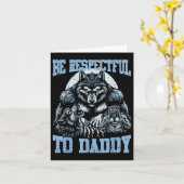 Alpha Wolf sei respektvoll gegenüber Daddy Funny M Karte (Gelbe Blume)