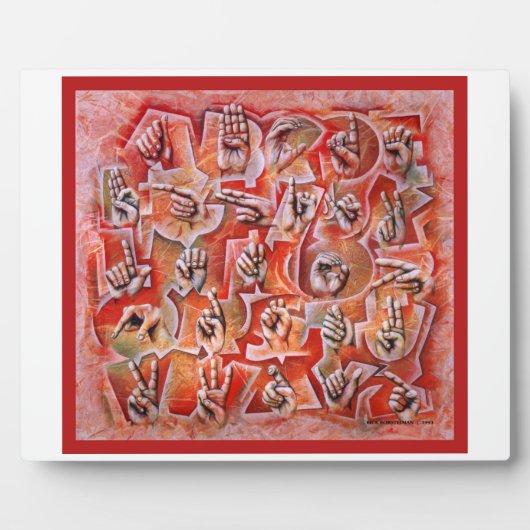 Alphabet-2-Plakette Fotoplatte (Vorderseite)