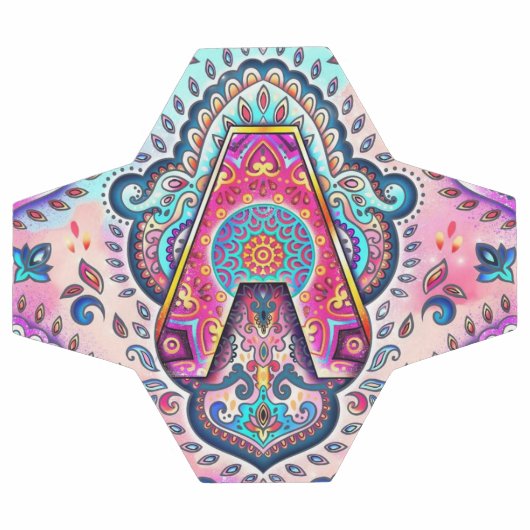 Alphabet A mandala Fußball (Flach)