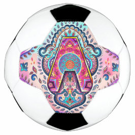 Alphabet A mandala Fußball
