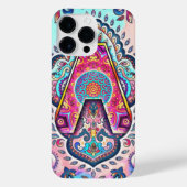 Alphabet A mandala iPhone Hülle (Rückseite)