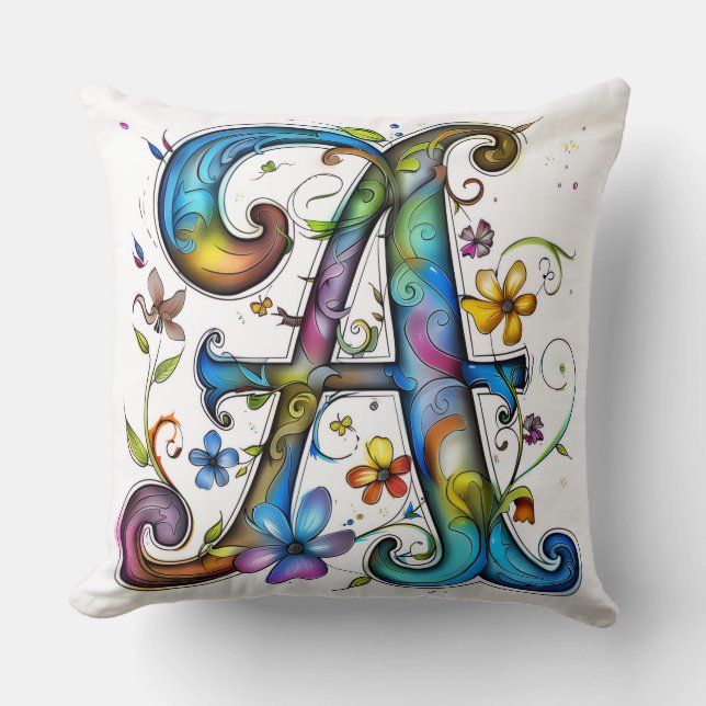 Alphabet "A" throw pillow Kissen (Vorderseite)