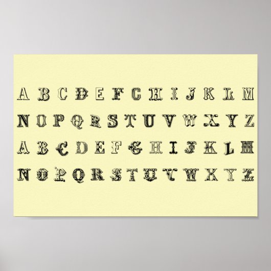 Alphabet A-Z Children Educational School Kinderzim Poster (Vorne)