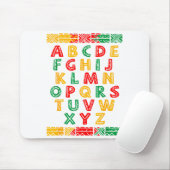 Alphabet Abc Black History Month Design Mousepad (Mit Mouse)