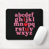 Alphabet Abc I Liebe Sie Herzlich willkommen Valen Mousepad (Mit Mouse)