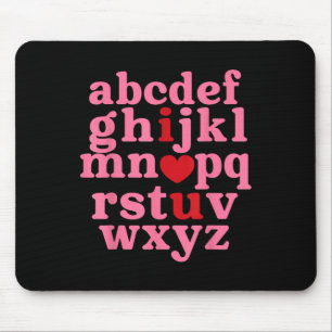 Alphabet Abc I Liebe Sie Herzlich willkommen Valen Mousepad
