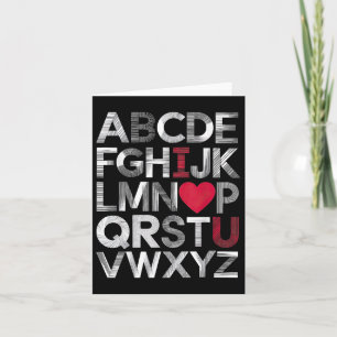 Alphabet Abc I Liebe You Heart Valentinstag Karte