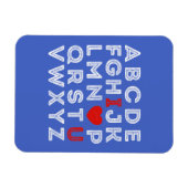 Alphabet ABC I Liebe You Magnet (Horizontal)