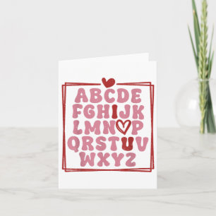 Alphabet Abc I Liebe You T Shirt Valentinstag Hea Karte