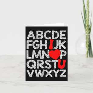 Alphabet Abc I Liebe You T Shirt Valentinstag Hea Karte