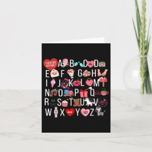 Alphabet Abc I Liebe You T Shirt Valentinstag Hea Karte