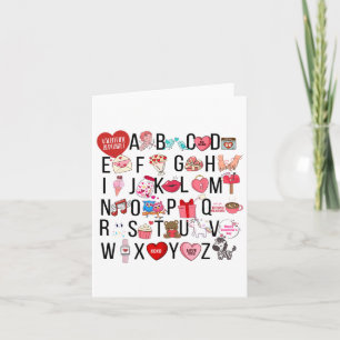 Alphabet Abc I Liebe You T Shirt Valentinstag Hea Karte
