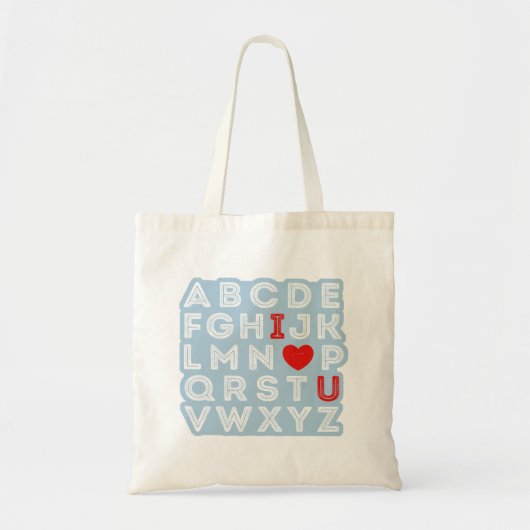 Alphabet ABC I Liebe You Tragetasche (Vorne)