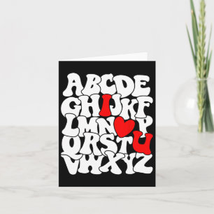 Alphabet Abc I Liebe You Valentinstag Herzinfarkt Karte