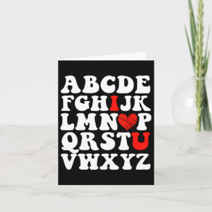 Alphabet Abc I Liebe You Valentinstag Herzinfarkt Karte
