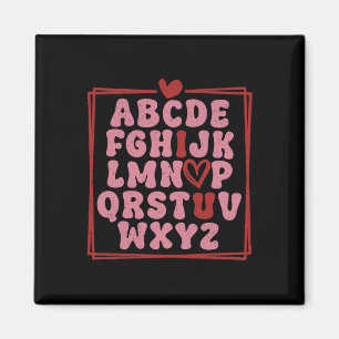 Alphabet Abc Ich Liebe Dich T-Shirt Valentinstag H Magnet