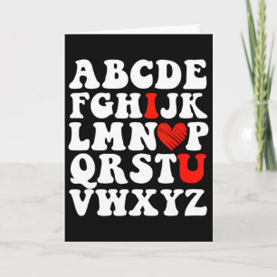 Alphabet Abc Ich Liebe Dich Valentinstag Herz Lehr Karte