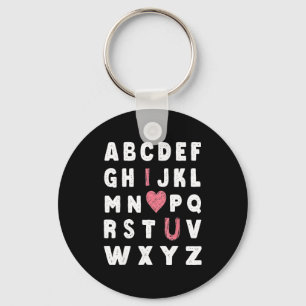 Alphabet Abc Ich Liebe Dich Valentinstag Herz Schlüsselanhänger