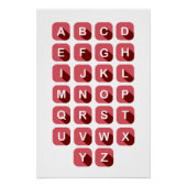Alphabet abc Klassendekor Glossy Poster (Vorderseite)