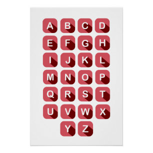 Alphabet abc Klassendekor Glossy Poster