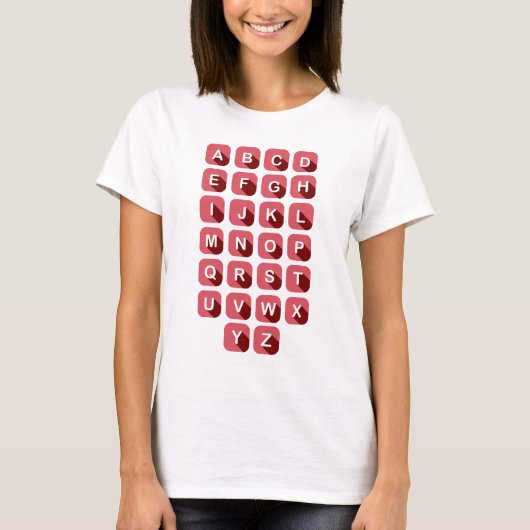 Alphabet-Abc-Lehrer T-Shirt (Vorderseite)
