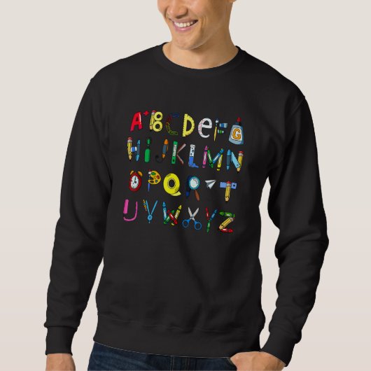 Alphabet-ABC-Letter-Grafische Tops für Kinder vor  (Vorderseite)