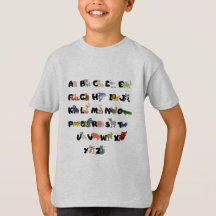 Alphabet Abc lustig, Shirts Tiere