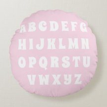 Alphabet Abc Muster pink weißes, reversibles Kinde