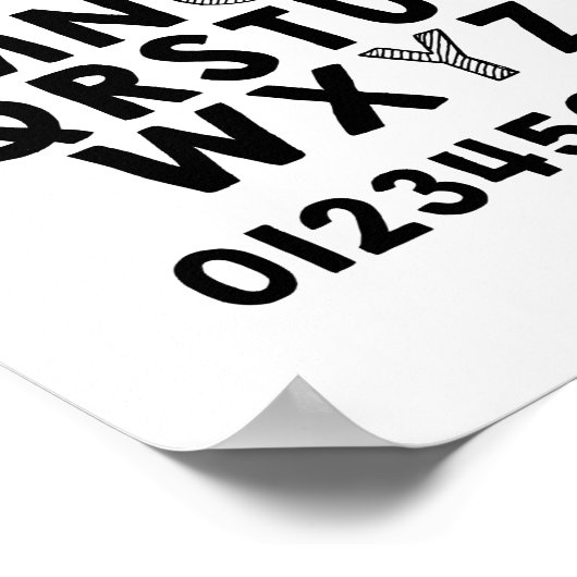 Alphabet ABC Number Educational Poster (Ecke)