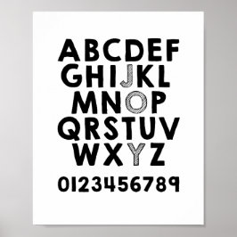 Alphabet ABC Number Educational Poster