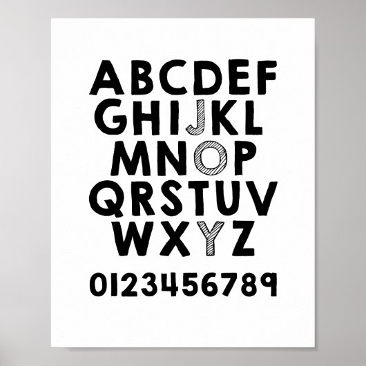 Alphabet ABC Number Educational Poster (Vorne)