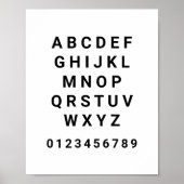 Alphabet ABC Number Educational Poster (Vorne)