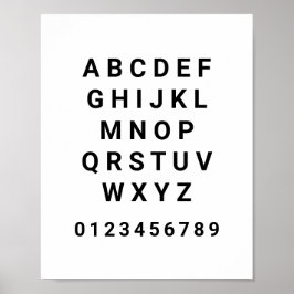 Alphabet ABC Number Educational Poster