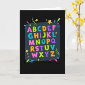 Alphabet Abc School Start Girls Boys Karte (Gelbe Blume)