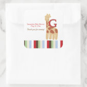 Alphabet ABC Suppe (Giraffe) SQUARE Gefälligkeitsa Quadratischer Aufkleber (Tasche)