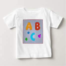 Alphabet ABC Vector Stitches Red Blue Lila Orang Baby T-shirt