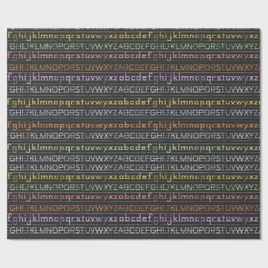 Alphabet ABCs Educational Student oder Lehrer Geschenkpapier (Flach)