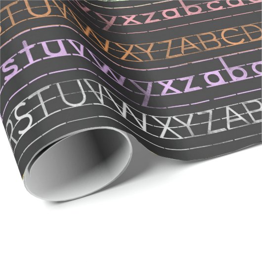 Alphabet ABCs Educational Student oder Lehrer Geschenkpapier (Rolleneckpunkt)