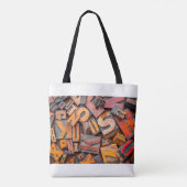 alphabet abstract - background of random letterpre tasche (Rückseite)